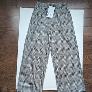 Zara Monochrome Checkered Trousers